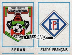 Figurina Ecusson Sedan / Stade Francais - Football France 1983-1984 - Panini