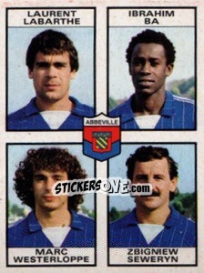 Sticker Laurent Labarthe / Ibrahim Ba / Marc Westerloppe / Zbigniew Seweryn - Football France 1983-1984 - Panini