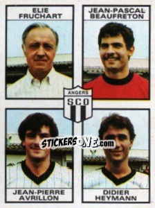 Sticker Elie Fruchart / Jean-Pascal Beaufreton / Jean-Pierre Avrillon / Didier Heymann - Football France 1983-1984 n. 450 - Panini