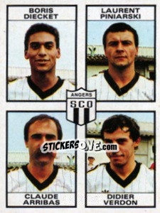 Cromo Boris Diecket / Laurent Piniarski / Claude Arribas / Didier Verdon - Football France 1983-1984 n. 451 - Panini