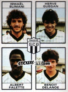 Sticker Ismael Slimani / Herve Guegan / Albert Falette / Benolt Delanoe - Football France 1983-1984 - Panini
