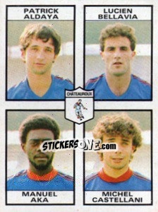 Cromo Patrick Aldaya / Lucien Bellavia / Manuel Aka / Michel Castellani - Football France 1983-1984 - Panini