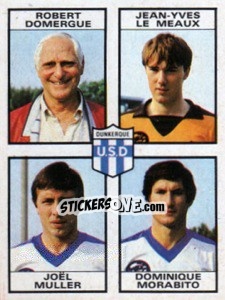 Figurina Robert Domergue / Jean-Yves Le Meaux / Joel Muller / Dominique Morabito - Football France 1983-1984 - Panini