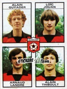 Sticker Alain Gyader / Loic Jouan / Arnaud Landre / Alain Thiboult - Football France 1983-1984 - Panini