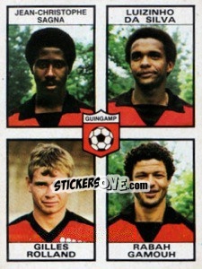 Sticker Jean-Christophe Sagna / Luizinho Da Silva / Gilles Rolland / Rabah Gamouh - Football France 1983-1984 - Panini