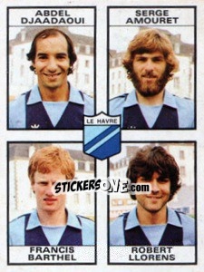 Sticker Abdel Djaadaoui / Serge Amouret / Francis Barthel / Robert Llorens - Football France 1983-1984 - Panini