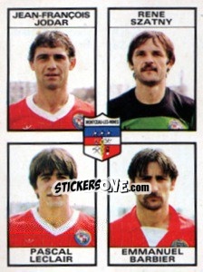Sticker Jean-Francois Jodar / Rene Szatny / Pascal Leclair / Emmanuel Barbier - Football France 1983-1984 n. 465 - Panini