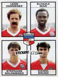 Cromo Leon Desmenez / Elhadji Mar / Stephane Solomenko / Daniel Bruno - Football France 1983-1984 - Panini