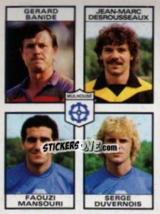 Sticker Gerard Bandie / Jean-Marc Desrousseaux / Faouzi Mansouri / Serge Duvernois - Football France 1983-1984 n. 468 - Panini