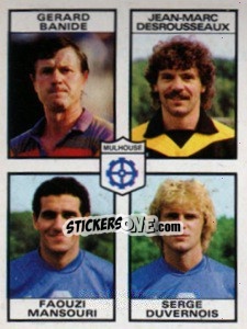 Figurina Gerard Bandie / Jean-Marc Desrousseaux / Faouzi Mansouri / Serge Duvernois - Football France 1983-1984 - Panini