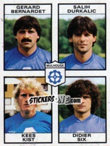 Sticker Gerard Bernardet / Salih Durkalic / Kees Kist / Didier Six - Football France 1983-1984 - Panini