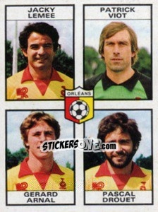 Cromo Jacky Lemee / Patrick Viot / Gerard Arnal / Pascal Drouet - Football France 1983-1984 - Panini