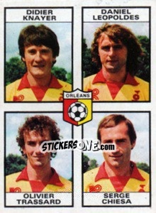 Sticker Didier Knayer / Daniel Leopoldes / Olivier Trassard / Serge Chiesa - Football France 1983-1984 - Panini