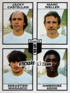Sticker Jacky Castellan / Marc Weller / Sebastien Marasco / Ambroise Kedie - Football France 1983-1984 - Panini