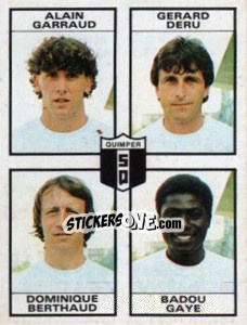 Sticker Alain Garraud / Gerard Deru / Dominique Berthaud / Badou Gaye - Football France 1983-1984 - Panini