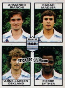Sticker Armando Bianchi / Rabah Madjer / Arne-Larsen Oekland / Pierre Syther - Football France 1983-1984 n. 479 - Panini