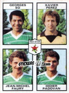 Sticker Georges Eo / Xavier Perez / Jean-Michel Faury / Didier Padovan - Football France 1983-1984 - Panini