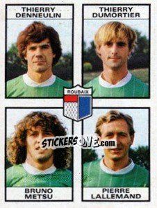 Figurina Thierry Denneulin / Thierry Dumortier / Bruno Metsu / Pierre Lallemaud - Football France 1983-1984 n. 487 - Panini