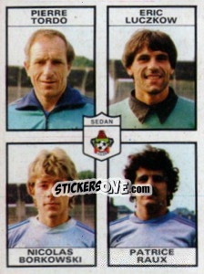 Sticker Pierre Tordo / Eric Luczkow / Nicolas Borkowski / Patrice Raux - Football France 1983-1984 - Panini