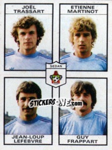 Sticker Joel Trassart / Etienne Martinot / Jean-Loup Lefebvre / Guy Frappart - Football France 1983-1984 - Panini