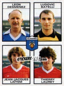 Sticker Leon Desmenez / Ludovic Batelli / Jean-Jacques Laitem / Thierry Laurey - Football France 1983-1984 n. 498 - Panini