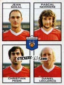Sticker Jean Sokal / Pascal Nerriere / Christian Pesin / Daniel Leclercq - Football France 1983-1984 n. 499 - Panini