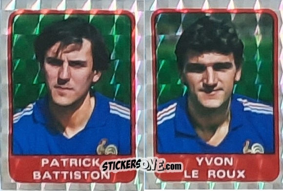 Cromo Patrick Battiston / Yvon Le Roux - Football France 1984-1985 n. 217 - Panini