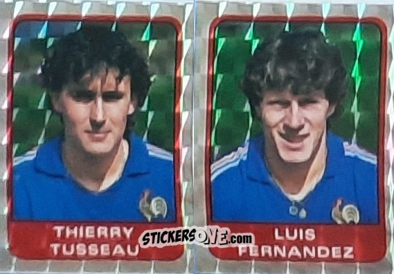 Figurina Thierry Tusseau / Luis Fernandez - Football France 1984-1985 n. 219 - Panini