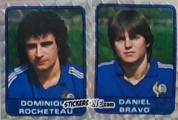 Cromo Dominique Rocheteau / Daniel Bravo - Football France 1984-1985 n. 224 - Panini
