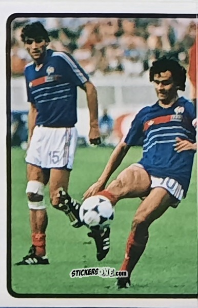 Sticker France v Spain (Puzzel 1) - Football France 1984-1985 n. 243 - Panini