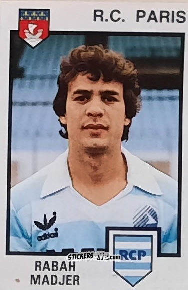 Figurina Rabah Madjer - Football France 1984-1985 n. 249 - Panini