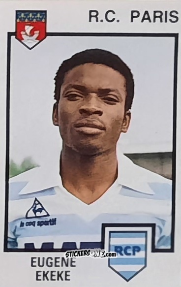 Sticker Eugene Ekeke - Football France 1984-1985 n. 251 - Panini