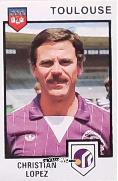 Sticker Christian Lopez - Football France 1984-1985 n. 318 - Panini