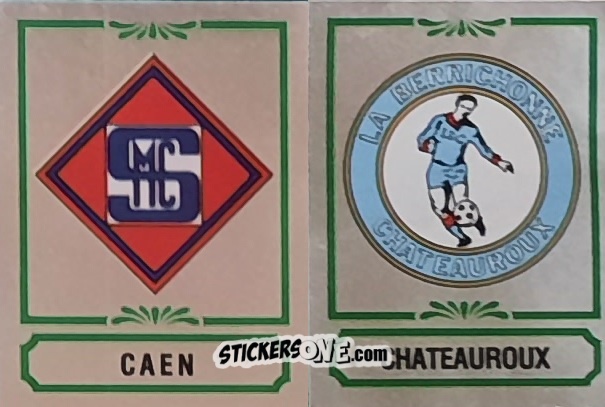 Figurina Ecusson Stade Caennais / Chateauroux - Football France 1984-1985 n. 345 - Panini