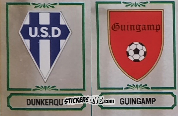 Cromo Ecusson Dunkerque / Guingamp - Football France 1984-1985 n. 346 - Panini