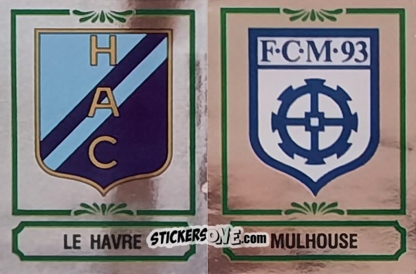 Figurina Ecusson Le Havre / Mulhouse - Football France 1984-1985 n. 347 - Panini
