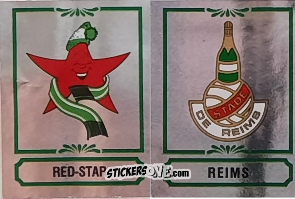 Sticker Ecusson Red-Star/ Stade Reims - Football France 1984-1985 n. 349 - Panini