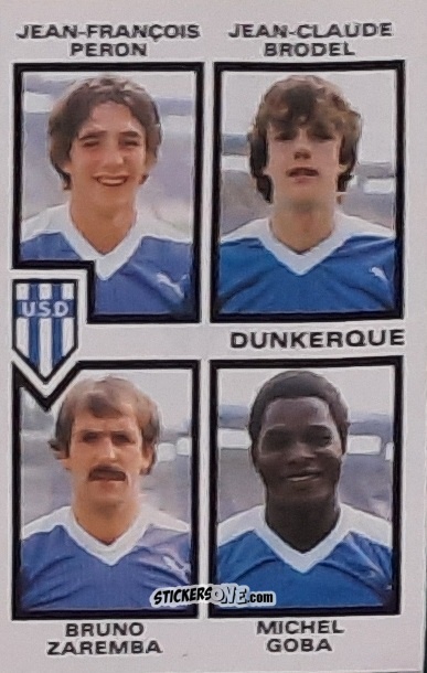 Cromo Jean-Francois Peron / Jean-Claude Brodel / Bruno Zaremba / Michel Goba - Football France 1984-1985 n. 372 - Panini
