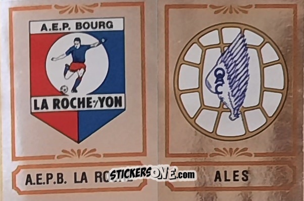 Cromo Ecusson La Roche / Olympique Ales - Football France 1984-1985 n. 406 - Panini