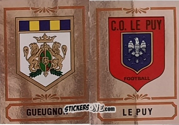 Cromo Ecusson Gueugnon / Olympique Puy - Football France 1984-1985 n. 409 - Panini