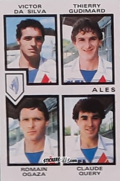 Cromo Victor Da Silva / Thierry Gudimard / Romain Ogaza / Claude Query - Football France 1984-1985 n. 420 - Panini