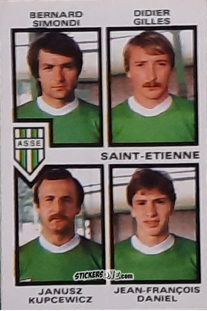 Cromo Bernard Simondi / Didier Gilles / Janyusz Kupcewicz / Jean-Francois Daniel - Football France 1984-1985 n. 458 - Panini