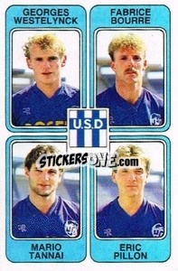Sticker Georges Westelynick / Fabrice Bourre / Mario Tannai / Eric Pillon - Football France 1985-1986 n. 421 - Panini