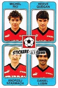 Sticker Michel Rio / Herve Guegan / Andrzej Szarmach / Daniel Lubin - Football France 1985-1986 n. 425 - Panini