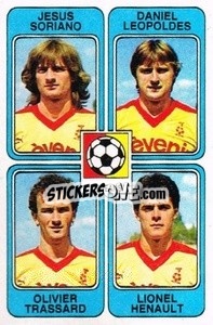 Sticker Jesus Soriano / Daniel Leopoldes / Olivier Trassard / Lionel Henault - Football France 1985-1986 n. 439 - Panini