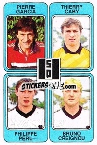 Figurina Pierre Garcia / Thierry Caby / Philippe Peru / Bruno Creignou - Football France 1985-1986 n. 441 - Panini
