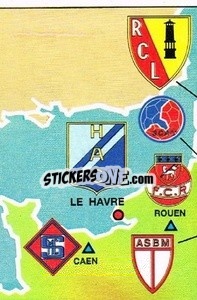 Sticker Map - Football France 1985-1986 n. 2 - Panini