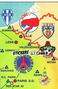 Sticker Map - Football France 1985-1986 n. 3 - Panini