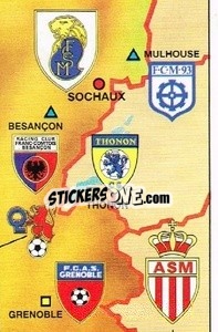Sticker Map - Football France 1985-1986 n. 8 - Panini