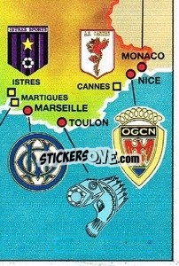 Sticker Map - Football France 1985-1986 n. 12 - Panini